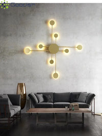 Modern Simplicity Sputtering luminescent Multi Head LED Home Ceiling Lights Painting Lamps for Living Room Decoration Chandelier