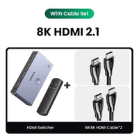 UGREEN HDMI 2.1 2.0 8K Switch 3 in 1 Out with Remote Control 8K@60Hz, 4K@120Hz Converter Splitter Switcher For Xbox PS5 Monitors