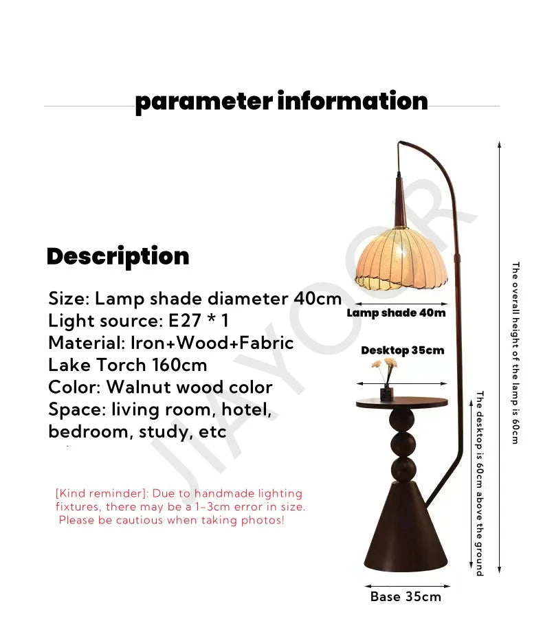 Living Room Floor Lamp French Antique Style Wabi Sabi Style Fire New Chinese Retro Bedside Lamp Shelf Light 2024 New