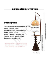 Living Room Floor Lamp French Antique Style Wabi Sabi Style Fire New Chinese Retro Bedside Lamp Shelf Light 2024 New
