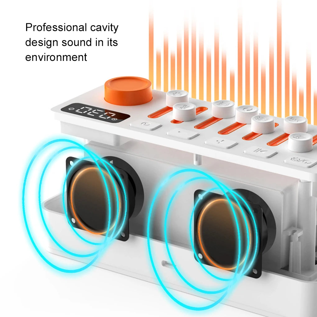 Portable White Noise Bluetooth Speaker Nature Sound Sleep Aid Music Box Wireless Stereo MP3 Music Player Support Timed Shutdown