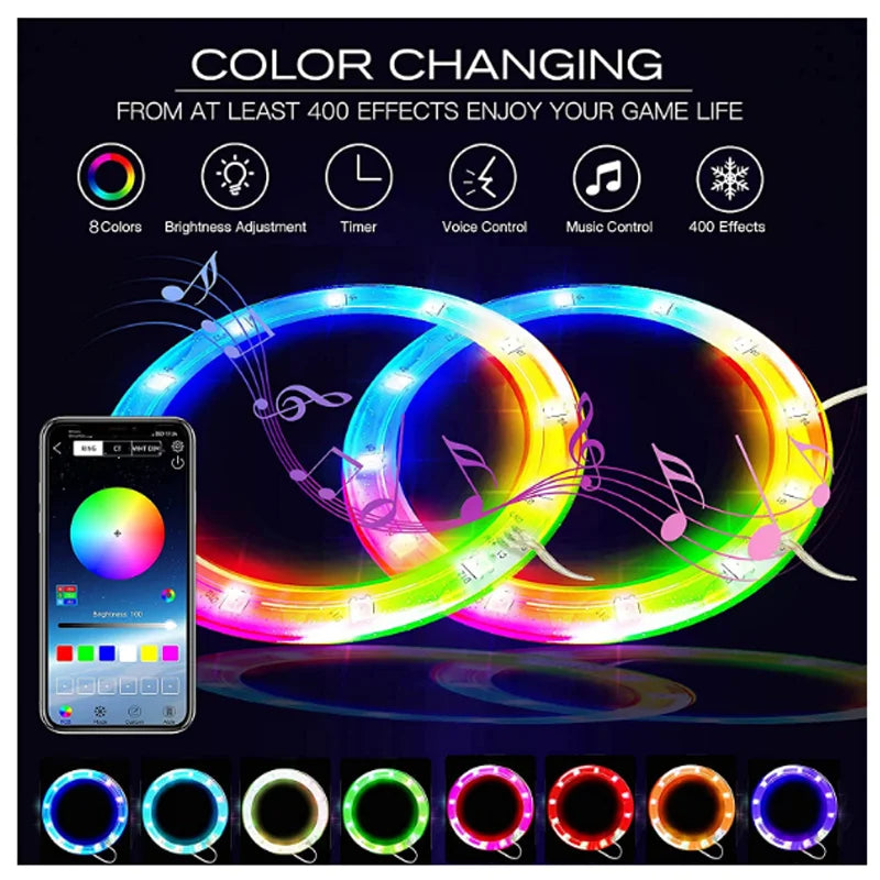 New RGB Pickup Gaming Lighting For PS5 Console With Remote APP Control Game Atmosphere Light for PS5 Slim/PS5 Pro Console