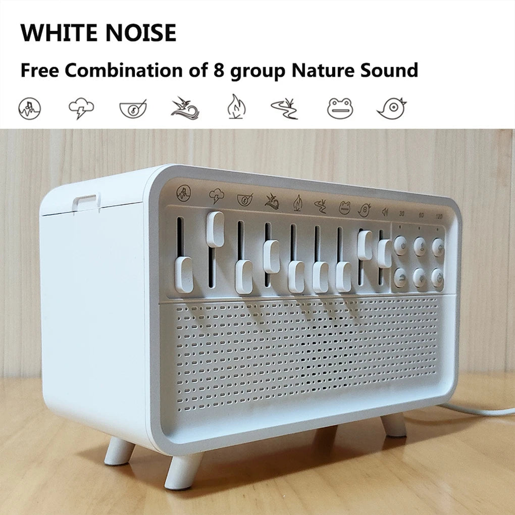 Portable White Noise Bluetooth Speaker Nature Sound Sleep Aid Music Box Wireless Stereo MP3 Music Player Support Timed Shutdown