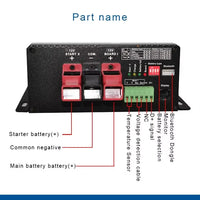 12V DC to DC 30A smart Charger with Booster support Bluetooth app lithium battery Fully automatic charging temperature Charger