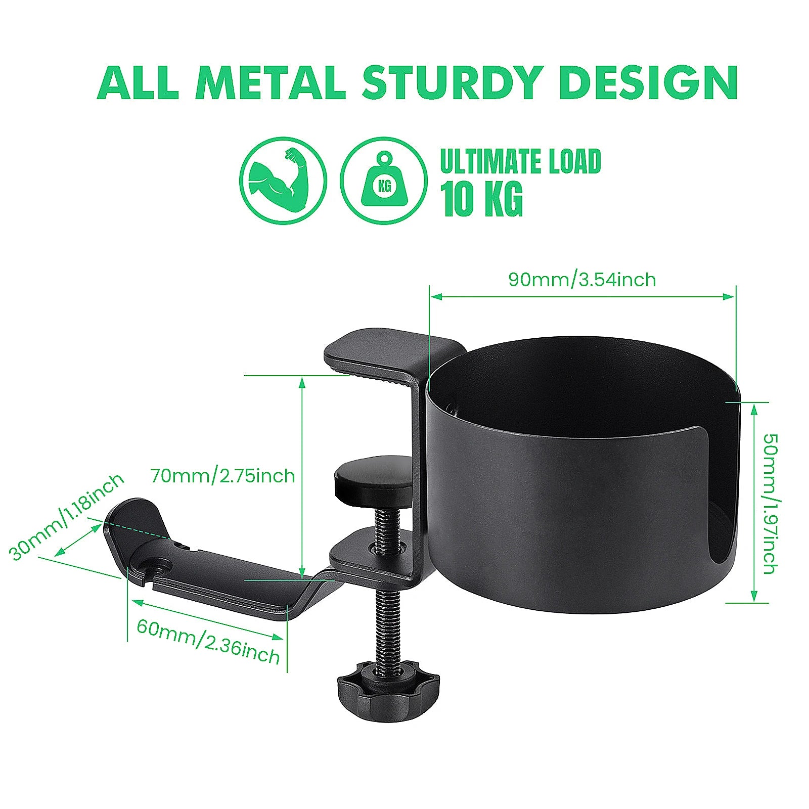 Desk Cup Holder Gaming Headset Holder Hanger Multi-function Stand Desktop Storage Bracket Coffee Mugs