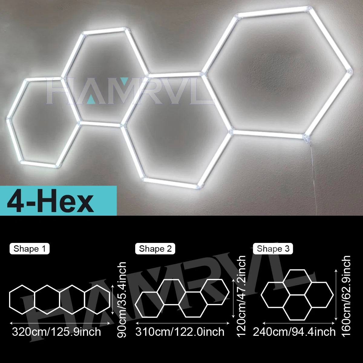 Barbershop Hair Salon Led Ceiling Light Hexagon Garage Light 110V/220V 14 Honeycomb Led Tube Lighting For Car Detailing Workshop