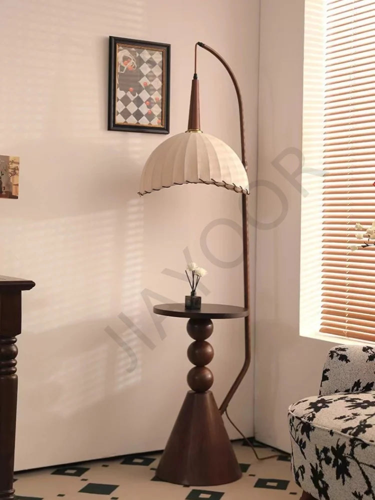 Living Room Floor Lamp French Antique Style Wabi Sabi Style Fire New Chinese Retro Bedside Lamp Shelf Light 2024 New