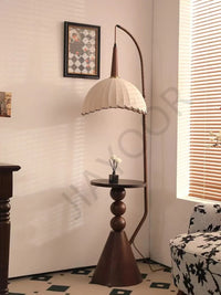 Living Room Floor Lamp French Antique Style Wabi Sabi Style Fire New Chinese Retro Bedside Lamp Shelf Light 2024 New