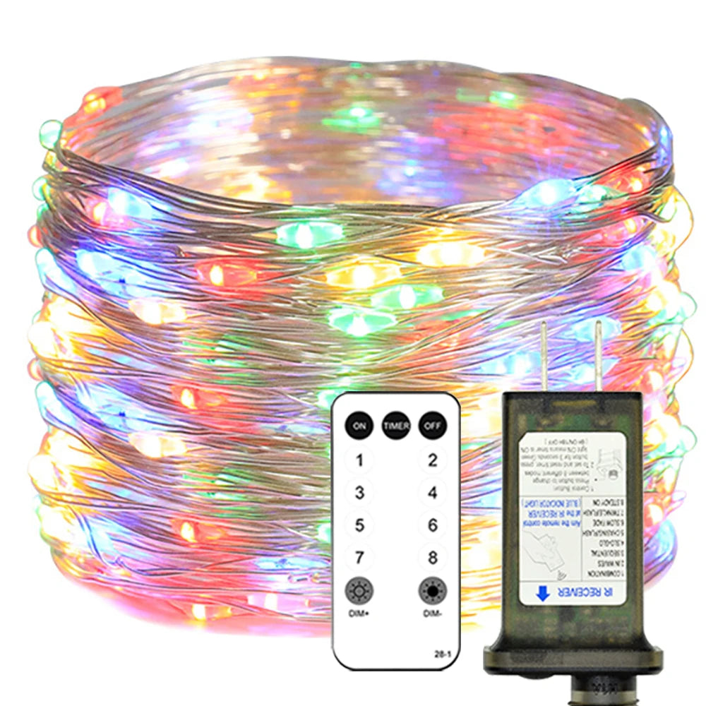 50M 100M LED Fairy Lights Outdoor Waterproof Bendable Indoor String Light for Christmas Home Garden Party Wedding Decoration