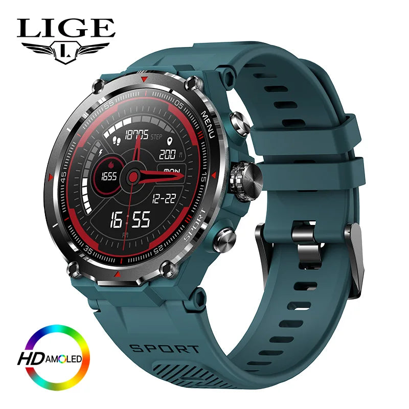 LIGE 2Smart Watch IP67 Waterproof Original Design For Men Bluetooth Call New Smartwatches Health Monitor With 100+ Sports Modes