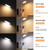 Kids Study LED Table Lamp Safe Touch Control Dimmable Led Light USB Power Gift for Children Warm/Natural White 5V Portable
