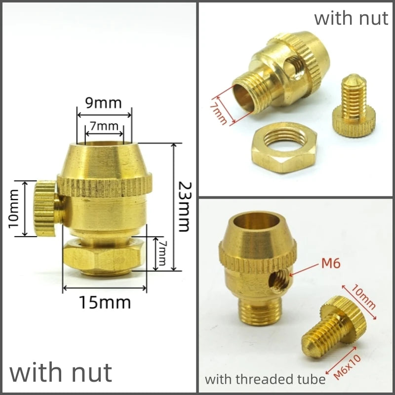 2 Pieces High Quality Brass Material Cable Grips Copper Cord Metal Grips Wire Lock Brass Strain Reliefs DIY Lighting Parts