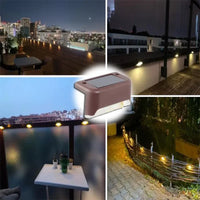 1~20PCS Solar Deck Light Outdoor IP65 Waterproof Solar Power Garden Lamps for Railing Stairs Step Fence Yard Patio Pathway