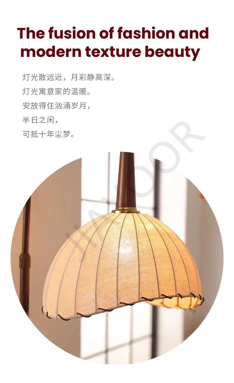 Living Room Floor Lamp French Antique Style Wabi Sabi Style Fire New Chinese Retro Bedside Lamp Shelf Light 2024 New