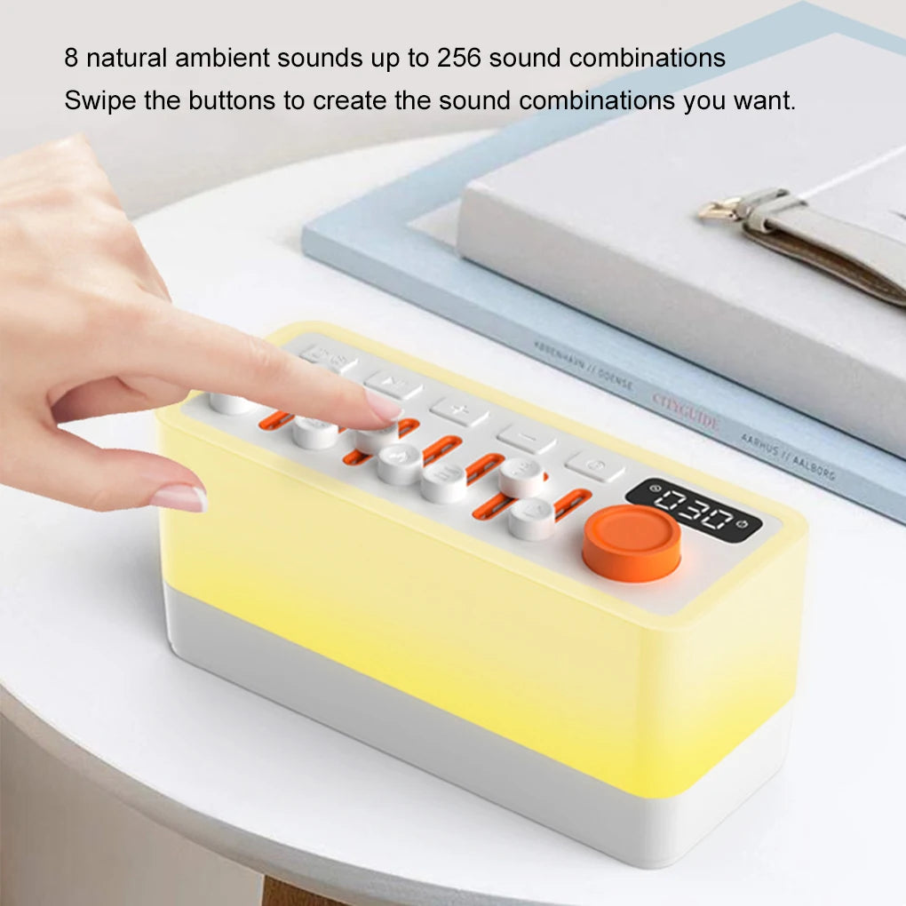 Portable White Noise Bluetooth Speaker Nature Sound Sleep Aid Music Box Wireless Stereo MP3 Music Player Support Timed Shutdown