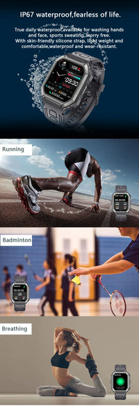LIGE 2Smart Watch IP67 Waterproof Original Design For Men Bluetooth Call New Smartwatches Health Monitor With 100+ Sports Modes