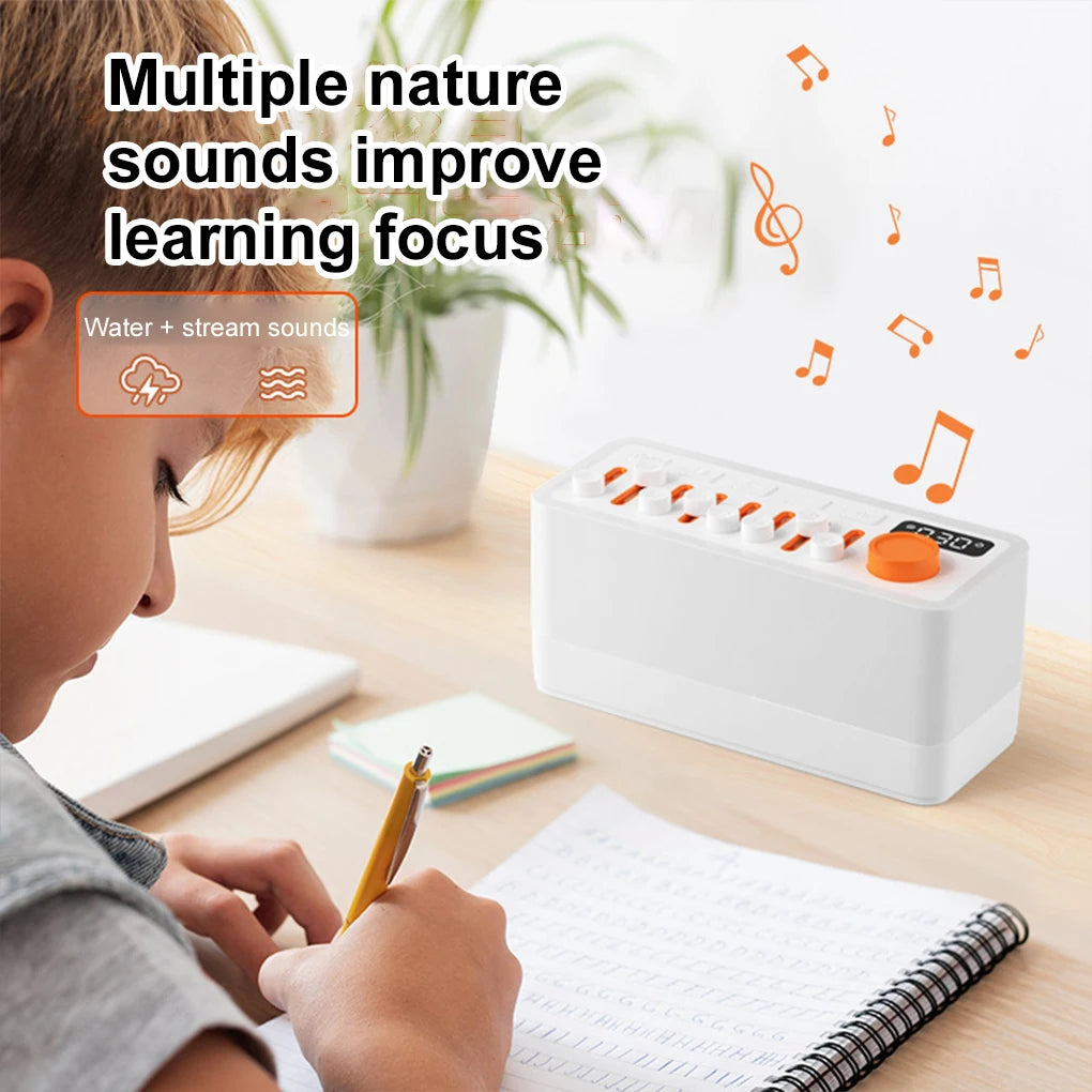 Portable White Noise Bluetooth Speaker Nature Sound Sleep Aid Music Box Wireless Stereo MP3 Music Player Support Timed Shutdown