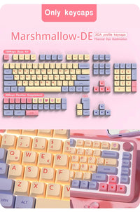 DE Keyboard Keycaps XDA Profile PBT German Keycap Dye-Sub ISO Alice Layout 7U Space bar For Mechanical Keyboard Wooting