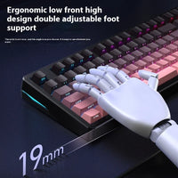 Riccks RS8 V2 Wireless Gaming Mechanical Keyboard Bluetooth 2.4G Wired 8000mAh RGB Hotswap Support QMK-VIA Keyboard for pc Gamer