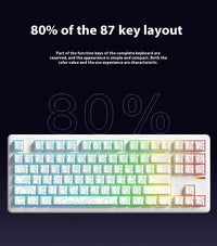 Riccks RS8 V2 Wireless Gaming Mechanical Keyboard Bluetooth 2.4G Wired 8000mAh RGB Hotswap Support QMK-VIA Keyboard for pc Gamer