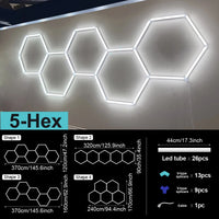 Barbershop Hair Salon Led Ceiling Light Hexagon Garage Light 110V/220V 14 Honeycomb Led Tube Lighting For Car Detailing Workshop