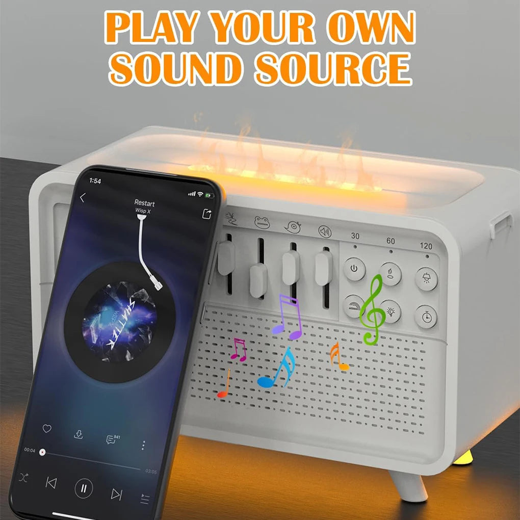 Portable White Noise Bluetooth Speaker Nature Sound Sleep Aid Music Box Wireless Stereo MP3 Music Player Support Timed Shutdown