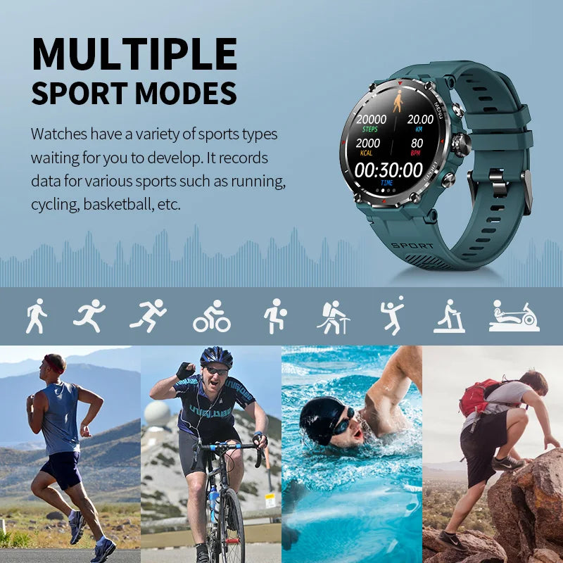 LIGE 2Smart Watch IP67 Waterproof Original Design For Men Bluetooth Call New Smartwatches Health Monitor With 100+ Sports Modes