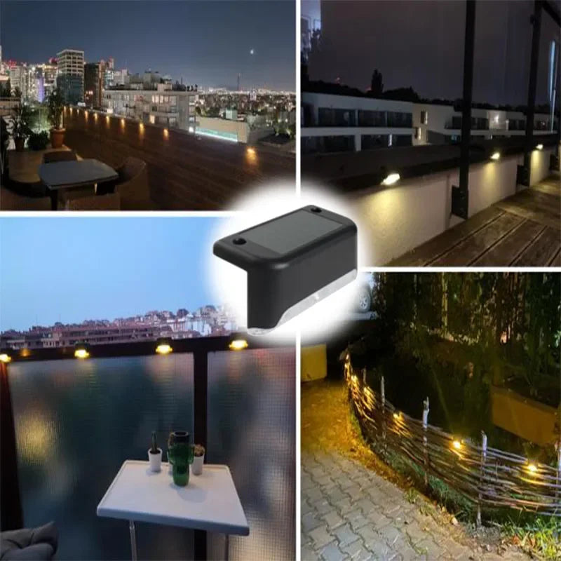 1~20PCS Solar Deck Light Outdoor IP65 Waterproof Solar Power Garden Lamps for Railing Stairs Step Fence Yard Patio Pathway