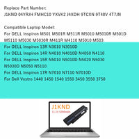 New Laptop battery For Dell Inspiron N5020 N5030 N5040 N5050 N4010 N5010 N5110 N7010 N7110 For Vostro 1450 3450 3550 3750 J1KND