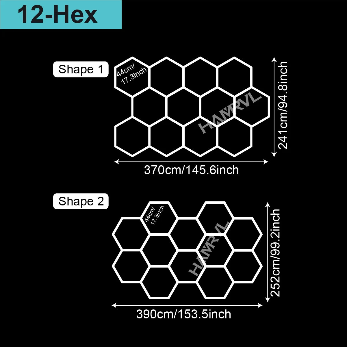 Barbershop Hair Salon Led Ceiling Light Hexagon Garage Light 110V/220V 14 Honeycomb Led Tube Lighting For Car Detailing Workshop
