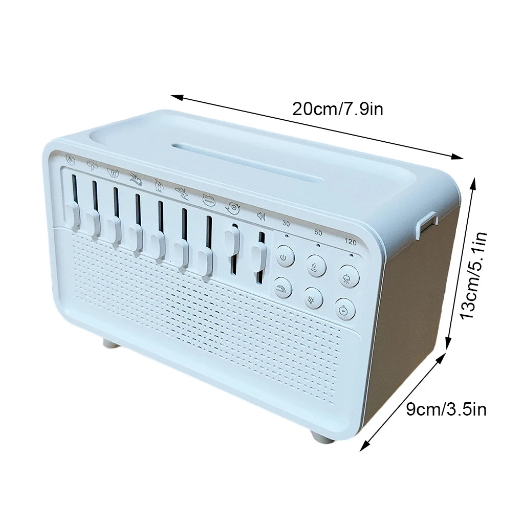 Portable White Noise Bluetooth Speaker Nature Sound Sleep Aid Music Box Wireless Stereo MP3 Music Player Support Timed Shutdown