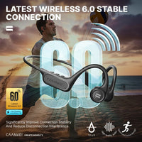 Bone Conduction Sports Earphones IPX6 Waterproof Bluetooth 5.4 Wireless Headphones Open Design Headset For Running Cycling