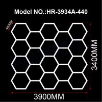 Barbershop Hair Salon Led Ceiling Light Hexagon Garage Light 110V/220V 14 Honeycomb Led Tube Lighting For Car Detailing Workshop