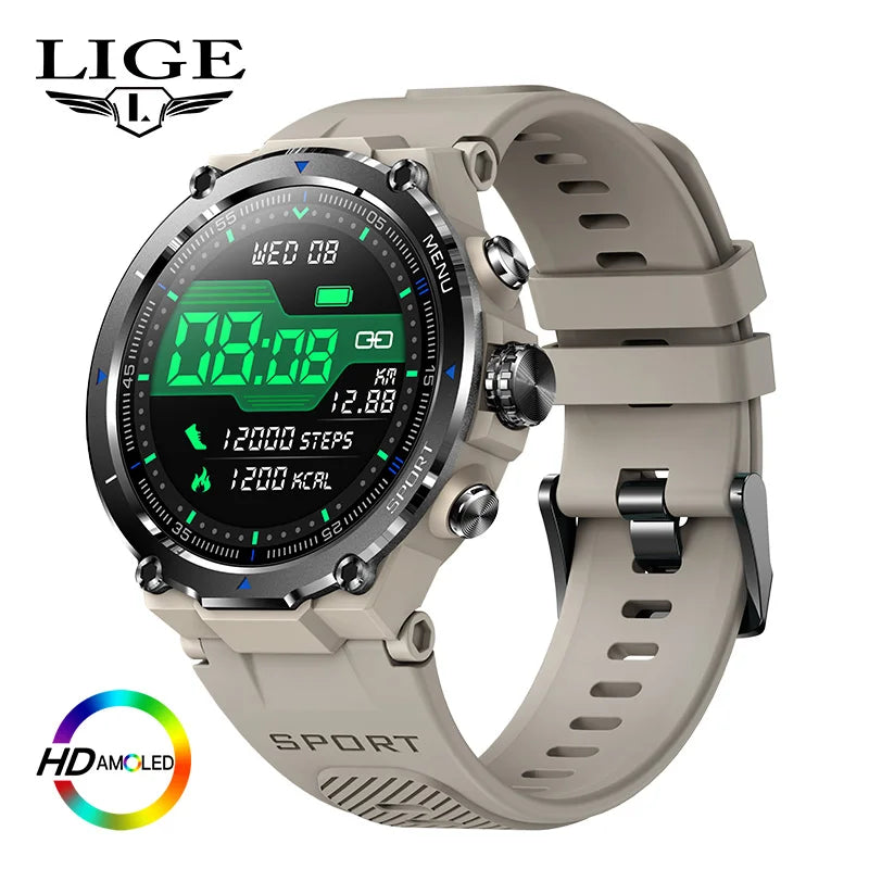 LIGE 2Smart Watch IP67 Waterproof Original Design For Men Bluetooth Call New Smartwatches Health Monitor With 100+ Sports Modes