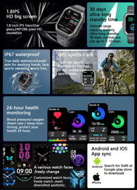 LIGE 2Smart Watch IP67 Waterproof Original Design For Men Bluetooth Call New Smartwatches Health Monitor With 100+ Sports Modes