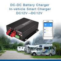 12V DC to DC 30A smart Charger with Booster support Bluetooth app lithium battery Fully automatic charging temperature Charger