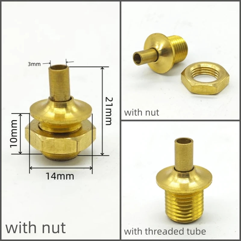 2 Pieces High Quality Brass Material Cable Grips Copper Cord Metal Grips Wire Lock Brass Strain Reliefs DIY Lighting Parts