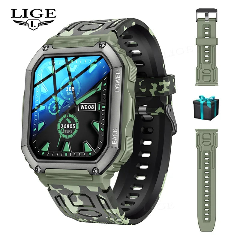 LIGE 2Smart Watch IP67 Waterproof Original Design For Men Bluetooth Call New Smartwatches Health Monitor With 100+ Sports Modes