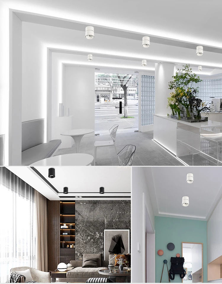 Tuya Smart Life COB RGBCCT 2700K-6500K Foldable Downlight Zigbee Ceiling Dimmable Spotlight,Work with Alexa/Google