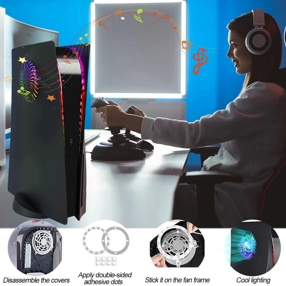 New RGB Pickup Gaming Lighting For PS5 Console With Remote APP Control Game Atmosphere Light for PS5 Slim/PS5 Pro Console