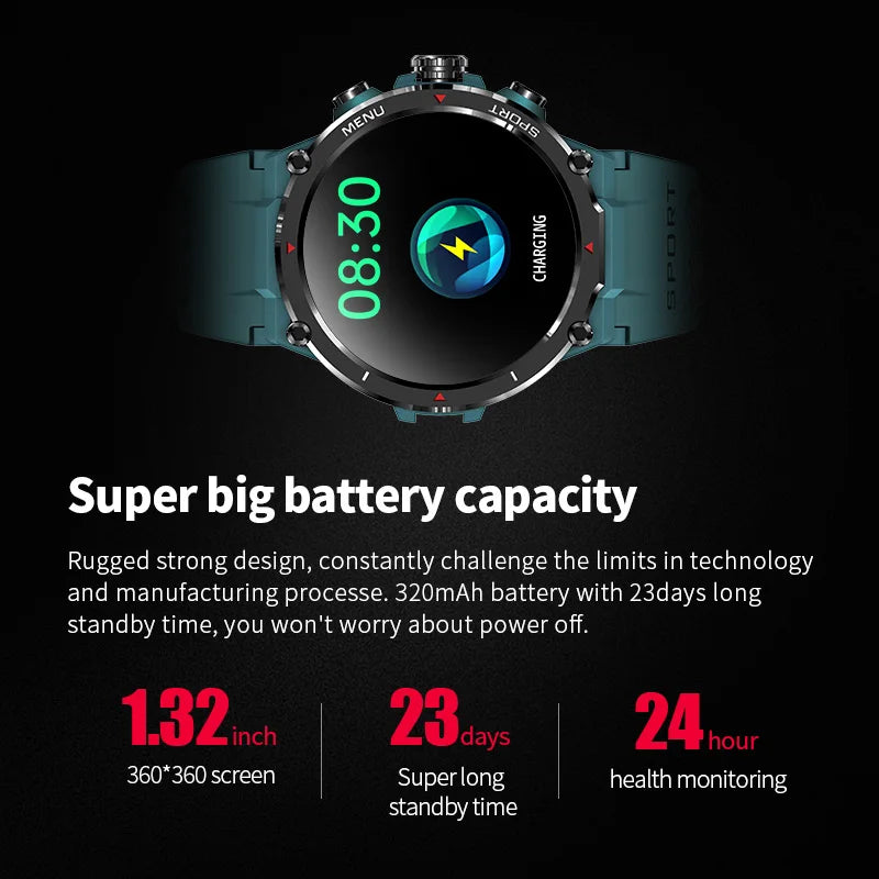LIGE 2Smart Watch IP67 Waterproof Original Design For Men Bluetooth Call New Smartwatches Health Monitor With 100+ Sports Modes