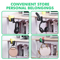 Desk Cup Holder Gaming Headset Holder Hanger Multi-function Stand Desktop Storage Bracket Coffee Mugs