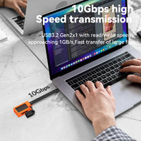 2230 M.2 NVMe SSD Enclosure with Cooling Fan USB 3.2 Gen 2 to NVMe PCI-E M.2 SSD Case for Laptop iPhone 16 Pro 15 iPad
