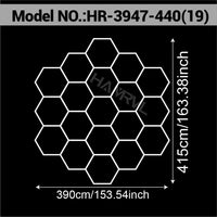 Barbershop Hair Salon Led Ceiling Light Hexagon Garage Light 110V/220V 14 Honeycomb Led Tube Lighting For Car Detailing Workshop