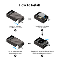 2230 M.2 NVMe SSD Enclosure with Cooling Fan USB 3.2 Gen 2 to NVMe PCI-E M.2 SSD Case for Laptop iPhone 16 Pro 15 iPad