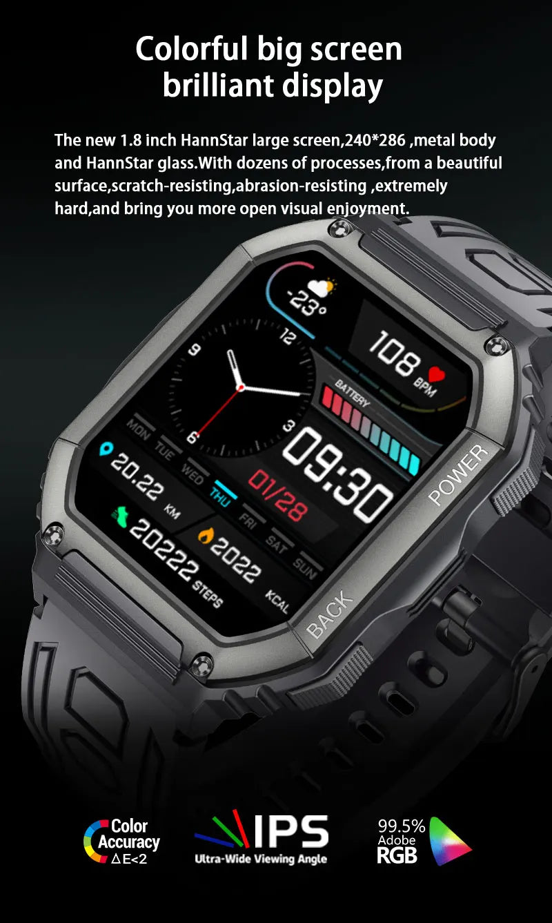 LIGE 2Smart Watch IP67 Waterproof Original Design For Men Bluetooth Call New Smartwatches Health Monitor With 100+ Sports Modes
