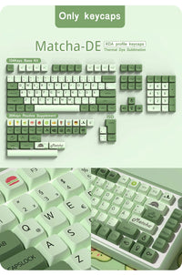 DE Keyboard Keycaps XDA Profile PBT German Keycap Dye-Sub ISO Alice Layout 7U Space bar For Mechanical Keyboard Wooting