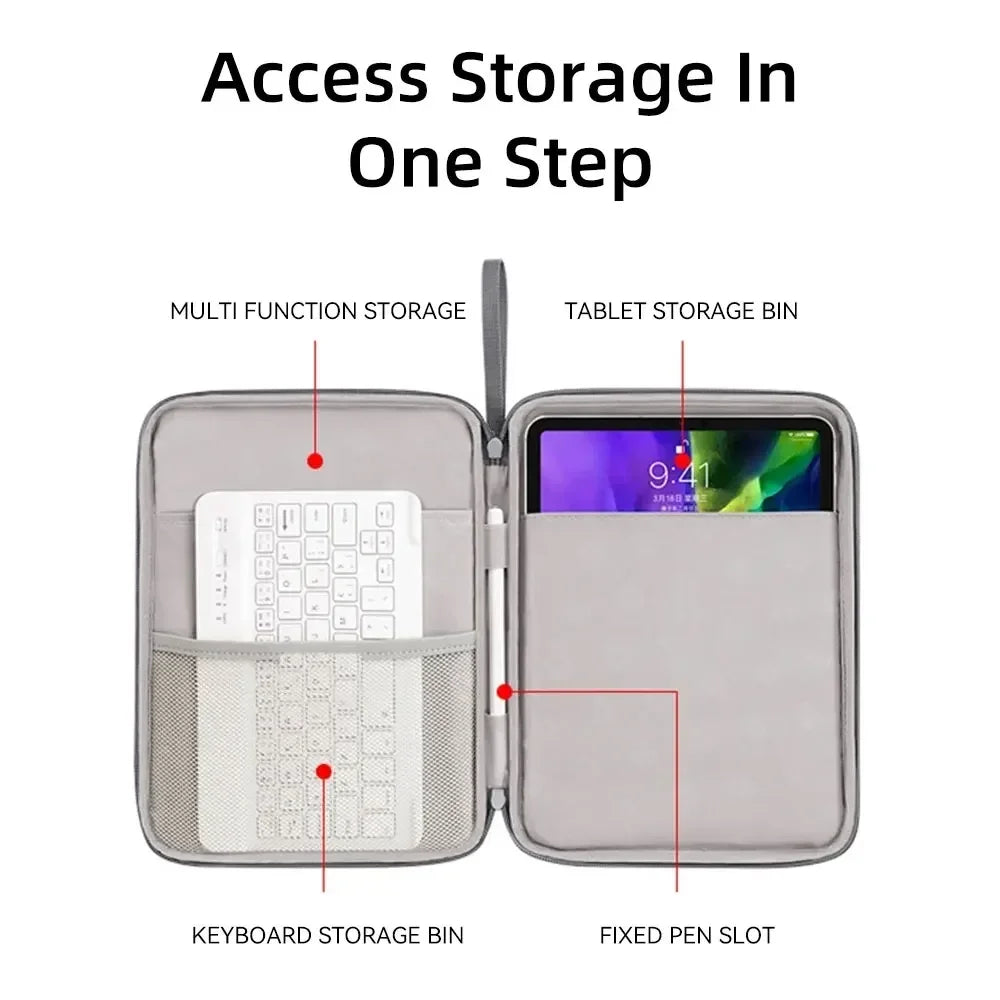 Laptop Bag 2024 iPad Air 11 M2 Tablet Bag Handbag iPad Pro 11/13m4 9-13 inch Tablet Padded Protective Travel Business Sleeve Bag