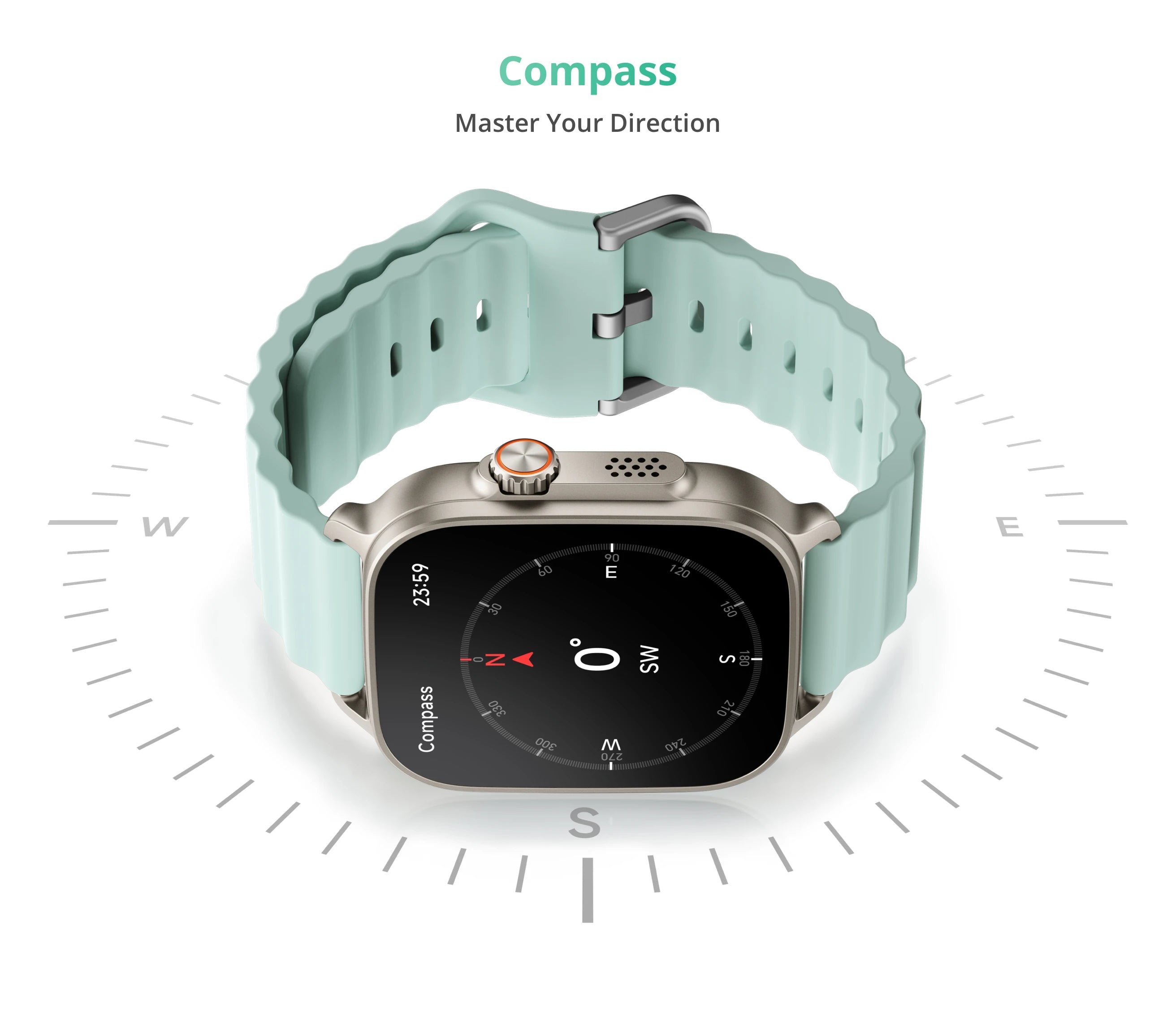 realme Watch 5 Smart Watch 1.97" 2D Flat AMOLED Display Compass & Independent GPS with 5 GNSS 14-day Battery Life NFC Card IP68