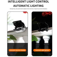 Solar Security Light Outdoor Motion Sensor Clip, Super Bright Garden,IP65 Waterproof Outside Camping Lights